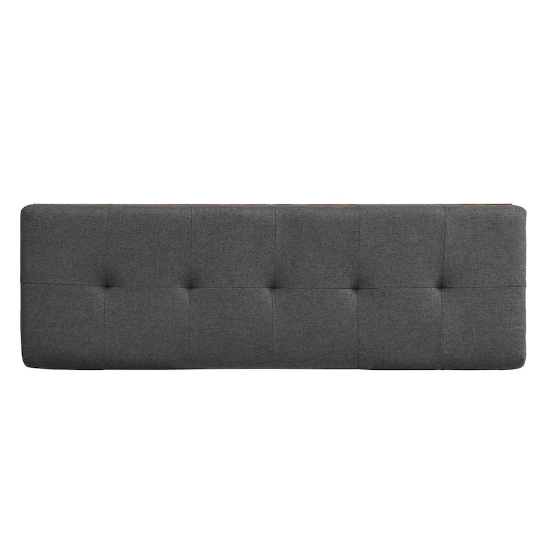 49-Inch Entryway Shoe Storage Bench with Pull-Down Doors & Padded Cushion