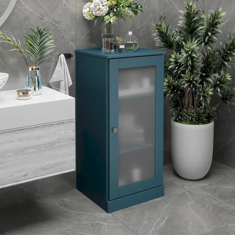 16.5-inch badkamerkast van massief hout met optionele deuren