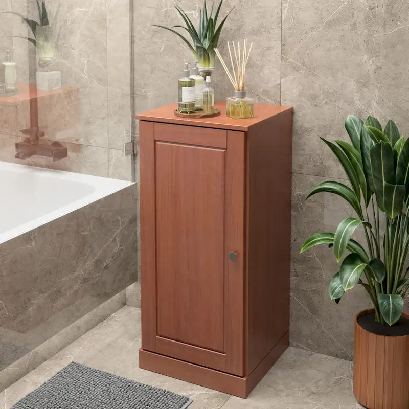 16.5-inch badkamerkast van massief hout met optionele deuren