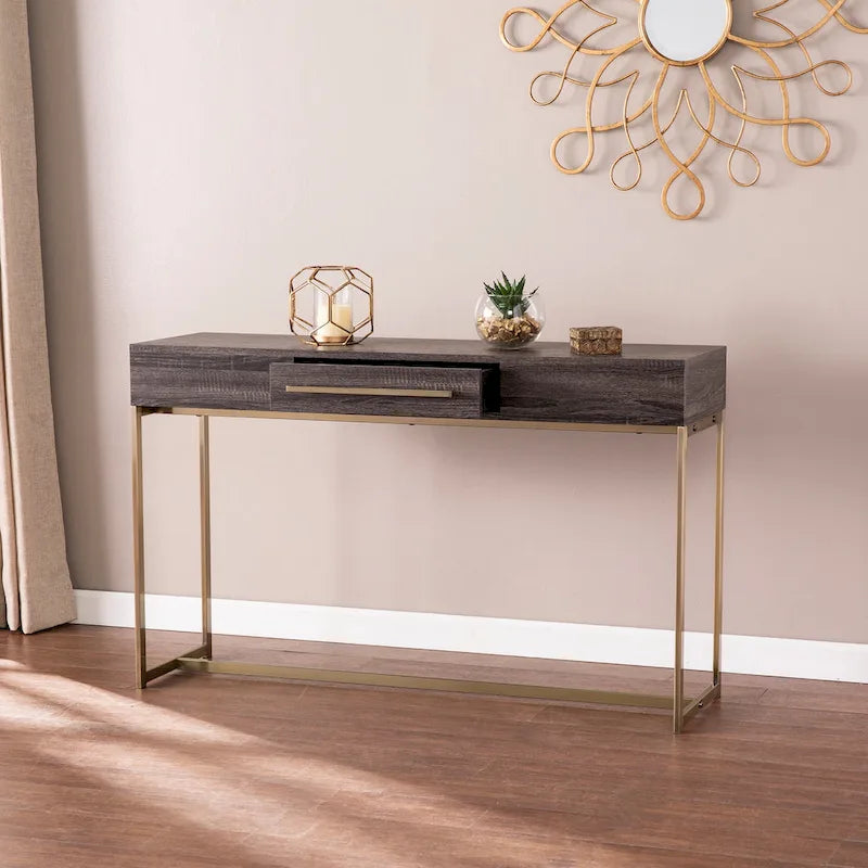 Konsolentisch aus Holz im Transitional-Stil mit Schublade