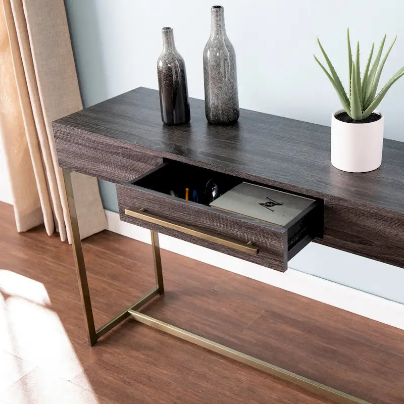 Konsolentisch aus Holz im Transitional-Stil mit Schublade