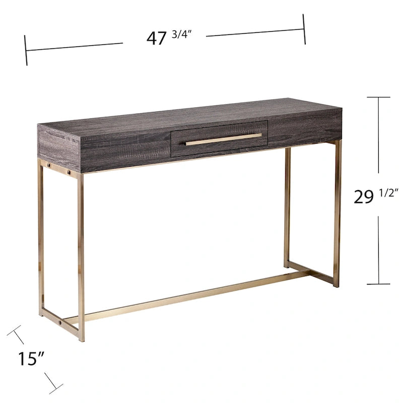 Konsolentisch aus Holz im Transitional-Stil mit Schublade
