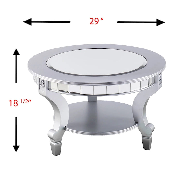 Round Mirrored Coffee Table
