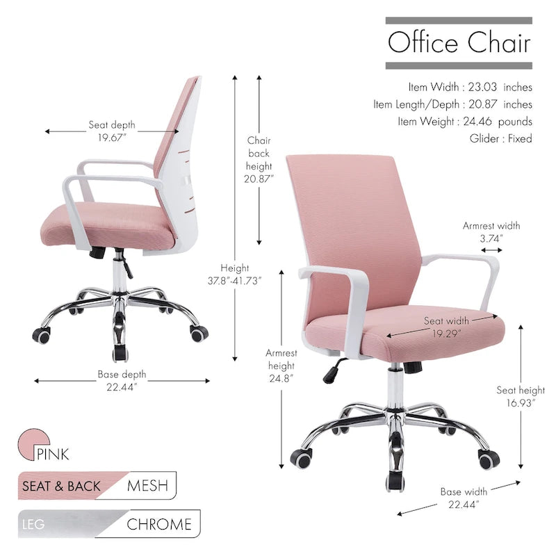 Ergonomická otočná kancelářská židle se síťovaným opěradlem a nastavitelnou výškou