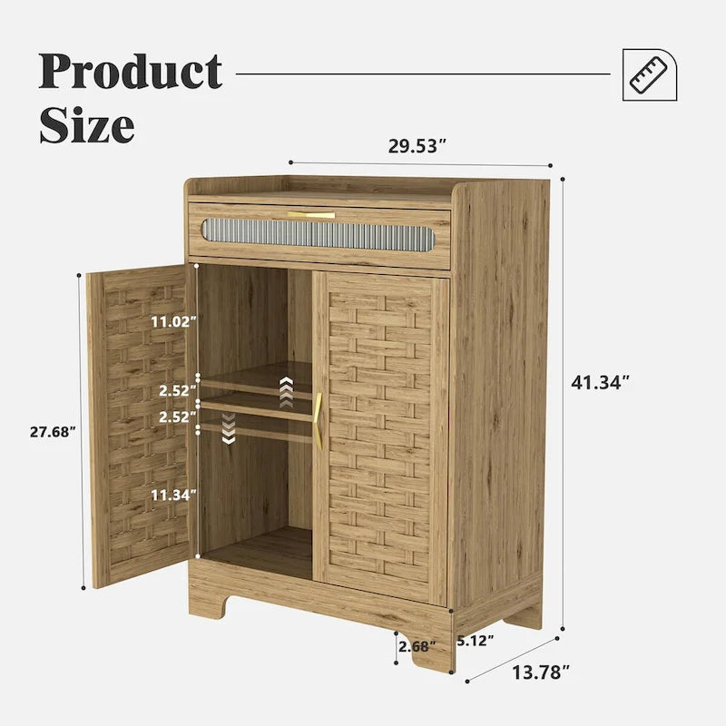 Buffetschrank für die Kaffeebar im Landhausstil mit Schublade und verstellbarem Regalboden